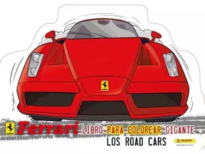 LIBRO PARA COLOREAR GIGANTE - LOS ROAD CARS N.1 - COLORING BOOK FERRARI